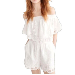 Abercrombie & Fitch white eyelet romper